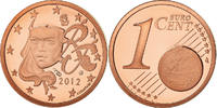 France Euro Cent Proof / BE, Copper Plated Steel, KM:1282 -