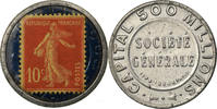 France 10 Centimes Coin, Société générale, Timbre-Monnaie -