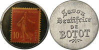 France 10 Centimes Coin, Savon Dentifrice de Botot, Timbre-Monnaie -