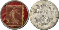 France 20 Centimes Coin, Savon Dentifrice de Botot, Timbre-Monnaie -