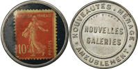 France 10 Centimes Coin, Nouvelles Galeries, Ameublement, Timbre-Monnaie -