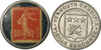 France 10 Centimes Coin, Vermouth Crucifix, Timbre-Monnaie -