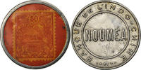 Indochine 50 Centimes Coin, Banque de l'Indochine, Nouméa, Timbre-Monnaie -