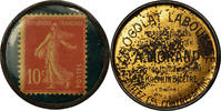 France 10 Centimes Coin, Chocolat Labouesse, Morand, Timbre-Monnaie -