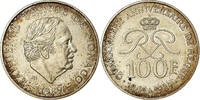 Monaco 100 Francs Coin, Rainier III, Silver, KM:164 -