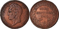 Monaco 5 Centimes, Cinq Coin, Honore V, Copper -