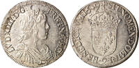 France 1/2 Ecu Coin, Louis XIV, 1/2 Écu à la mèche longue, Rennes -