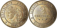 France 2 Centimes Cérès, Paris, Specimen, Maillechort, PCGS -