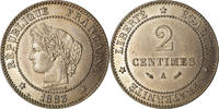 France 2 Centimes Cérès, Paris, Specimen, Maillechort, PCGS -