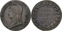 France 5 Centimes Dupré, Geneva, Bronze, Gadoury:126b -