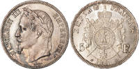 France 5 Francs Napoleon III, Paris, Petit A, Silver, NGC -