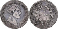 France 1 Franc Napoleon I, Geneva, Silver, Gadoury:442 -