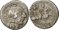 Denarius Coin, Minucia, Rome, Silver, Crawford:277/1 -