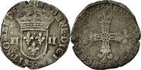 France 1/4 Ecu Coin, Henri IV, Nantes, Silver, Sombart:4678 -