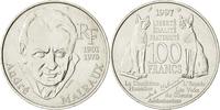France 100 Francs Coin, André Malraux, Silver, KM:1188 -