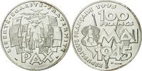 France 100 Francs Coin, 8 mai 1945, Pessac, ESSAI, Silver -
