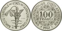 West African States 100 Francs Coin, Paris, ESSAI, Nickel -