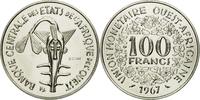 West African States 100 Francs Coin, Paris, ESSAI, Nickel, KM:E4 -