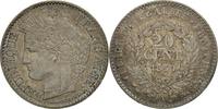 France 20 Centimes Coin, Cérès, Paris, Silver, KM:758.1 -