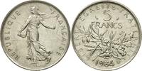 France 5 Francs Coin, Semeuse, Paris, Nickel Clad Copper-Nickel -