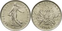 France 5 Francs Coin, Semeuse, Paris, Nickel Clad -