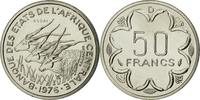 Central African States 50 Francs Coin, Paris, ESSAI, Nickel -