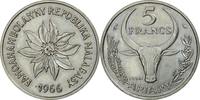 Madagascar 5 Francs Coin, Paris, ESSAI, Stainless Steel -