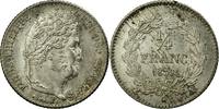France 1/4 Franc Coin, Louis-Philippe, Paris, Silver -