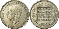 Sweden 5 Kronor Coin, Gustaf VI, Silver, KM:839 -