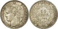 France 50 Centimes Coin, Cérès, Paris, Silver, KM:834.1 -