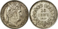 France 25 Centimes Coin, Louis-Philippe, Paris, Silver -