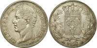 France 5 Francs Coin, Charles X, Rouen, Silver, KM:728.2 -