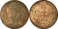 France 2 Centimes Coin, Dupuis, Paris, Bronze, KM:841 -
