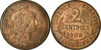 France 2 Centimes Coin, Dupuis, Paris, Bronze, KM:841 -
