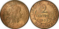 France 2 Centimes Coin, Dupuis, Paris, Bronze, KM:841 -
