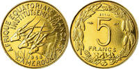 Cameroon 5 Francs Coin, Paris, ESSAI, Aluminum-Bronze, KM:E7 -