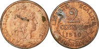 France 2 Centimes Coin, Dupuis, Paris, Bronze, KM:841 -