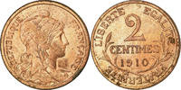 France 2 Centimes Coin, Dupuis, Paris, Bronze, KM:841 -