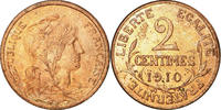 France 2 Centimes Coin, Dupuis, Paris, Bronze, KM:841 -