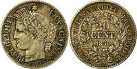 France 20 Centimes Coin, Cérès, Paris, Silver, KM:758.1 -