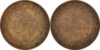 France 2 Centimes Coin, Cérès, Paris, Bronze, KM:827.1 -