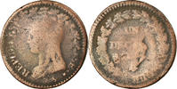 France Decime Coin, Paris, Surfrappe du Décime, Bronze, Gadoury:185 -