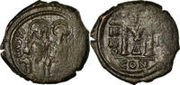 Follis Coin, Justin II, Constantinople, Copper, Sear:360 -