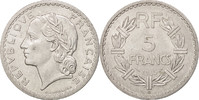 France 5 Francs Coin, Lavrillier, Beaumont le Roger, Aluminum -