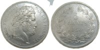France 5 Francs Coin, Louis-Philippe, Lille, Silver -