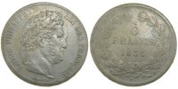 France 5 Francs Coin, Louis-Philippe, Paris, Silver -