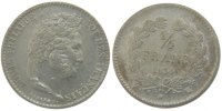 France 1/4 Franc Coin, Louis-Philippe, Lille, Silver -