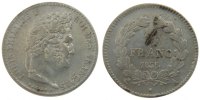 France 1/4 Franc Coin, Louis-Philippe, Paris, Silver -