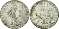 France 50 Centimes Semeuse, Paris, Silver, Gadoury:420 -