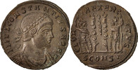 Follis Coin, Constantius II, Arles, Bronze, RIC:367 -